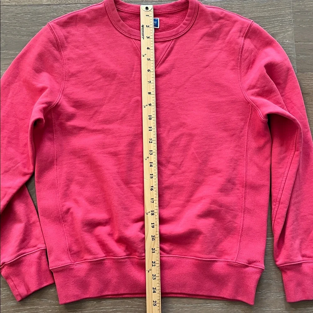 J. Crew Garment-dyed french terry crewneck in red size small